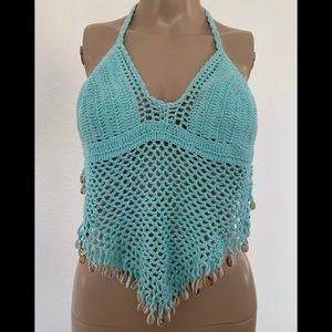 Halter tank in Teal